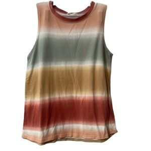 TWENTY SECOND Multi-Color Stripped Tank Top Size Large/XL